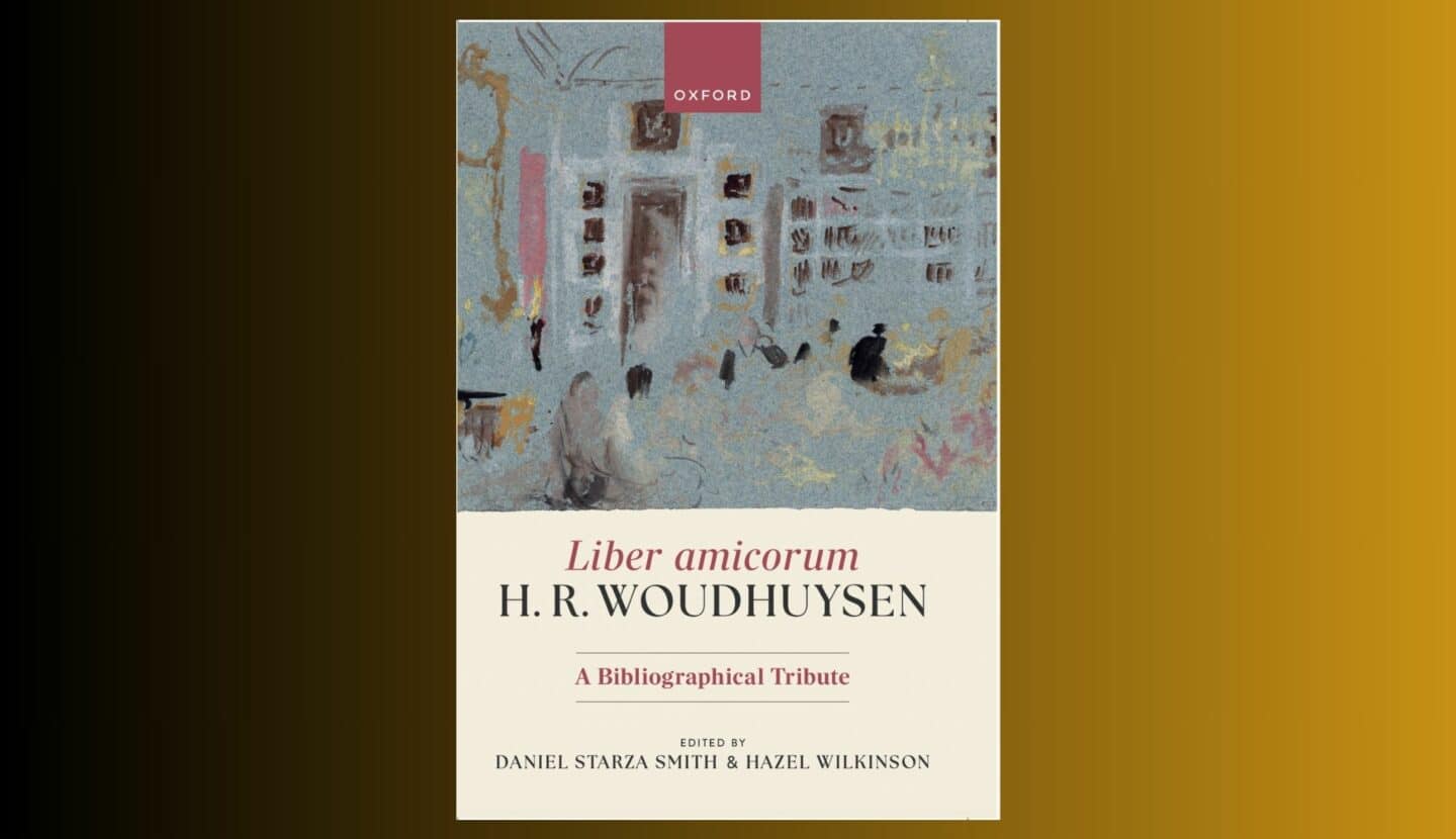 Book cover showing title of book (Liber amicorum) and artwork