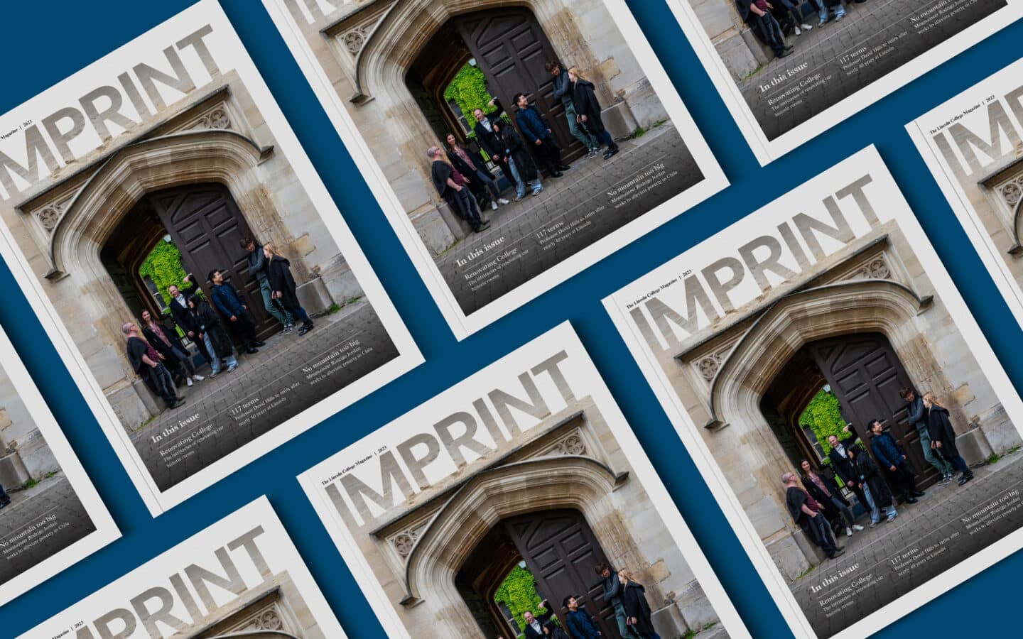 Multiple covers of Imprint magazine