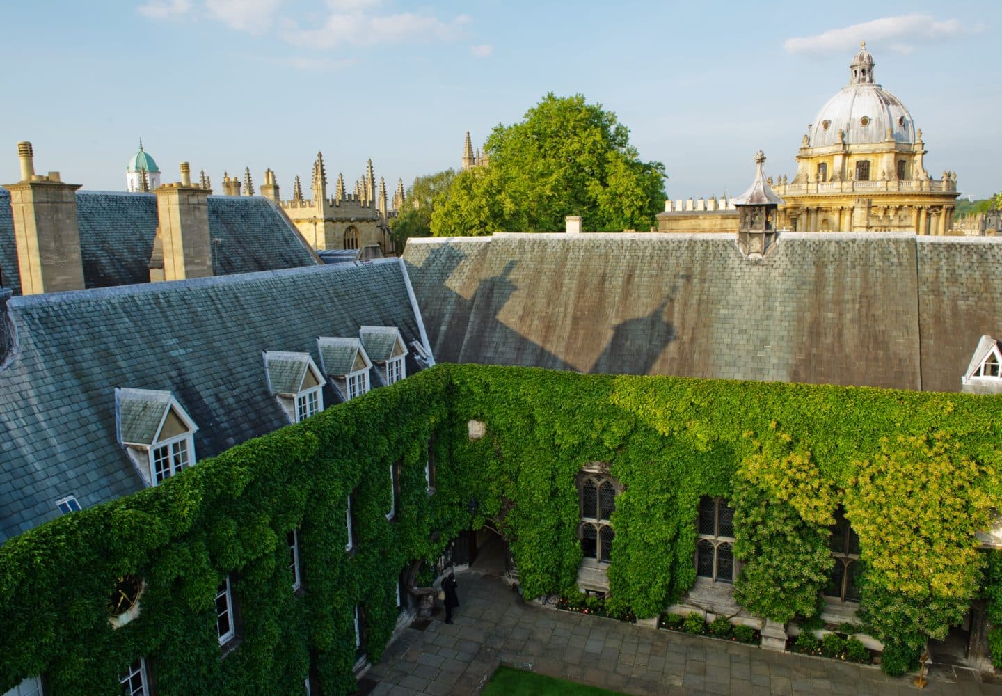 Front Quad, with the Radcliffe Camera in the background