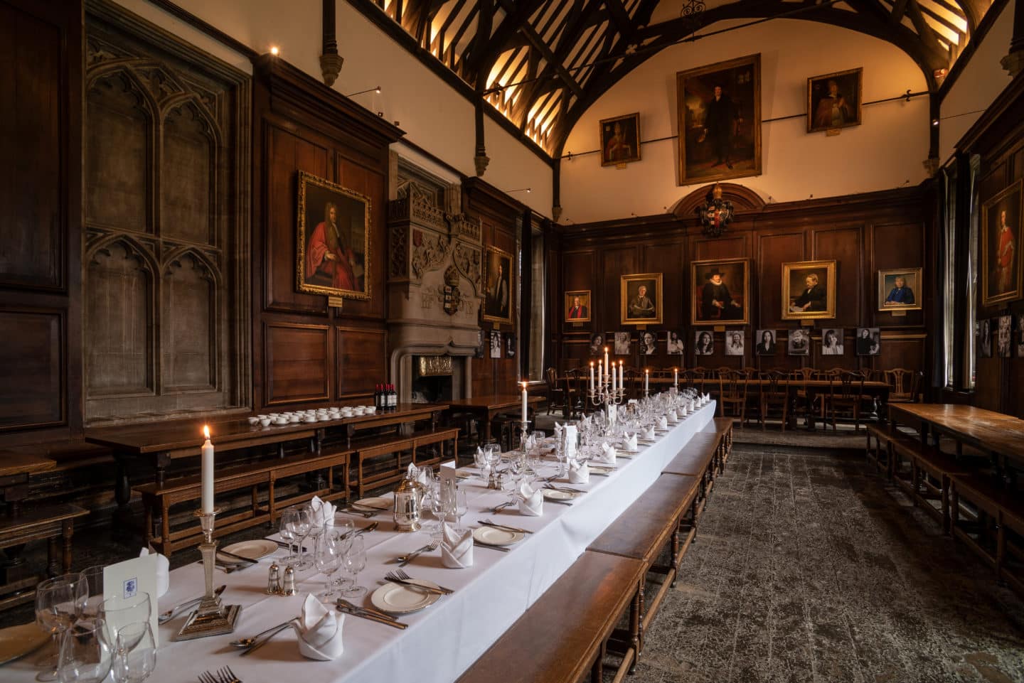 The Hall laid up for a formal dinner