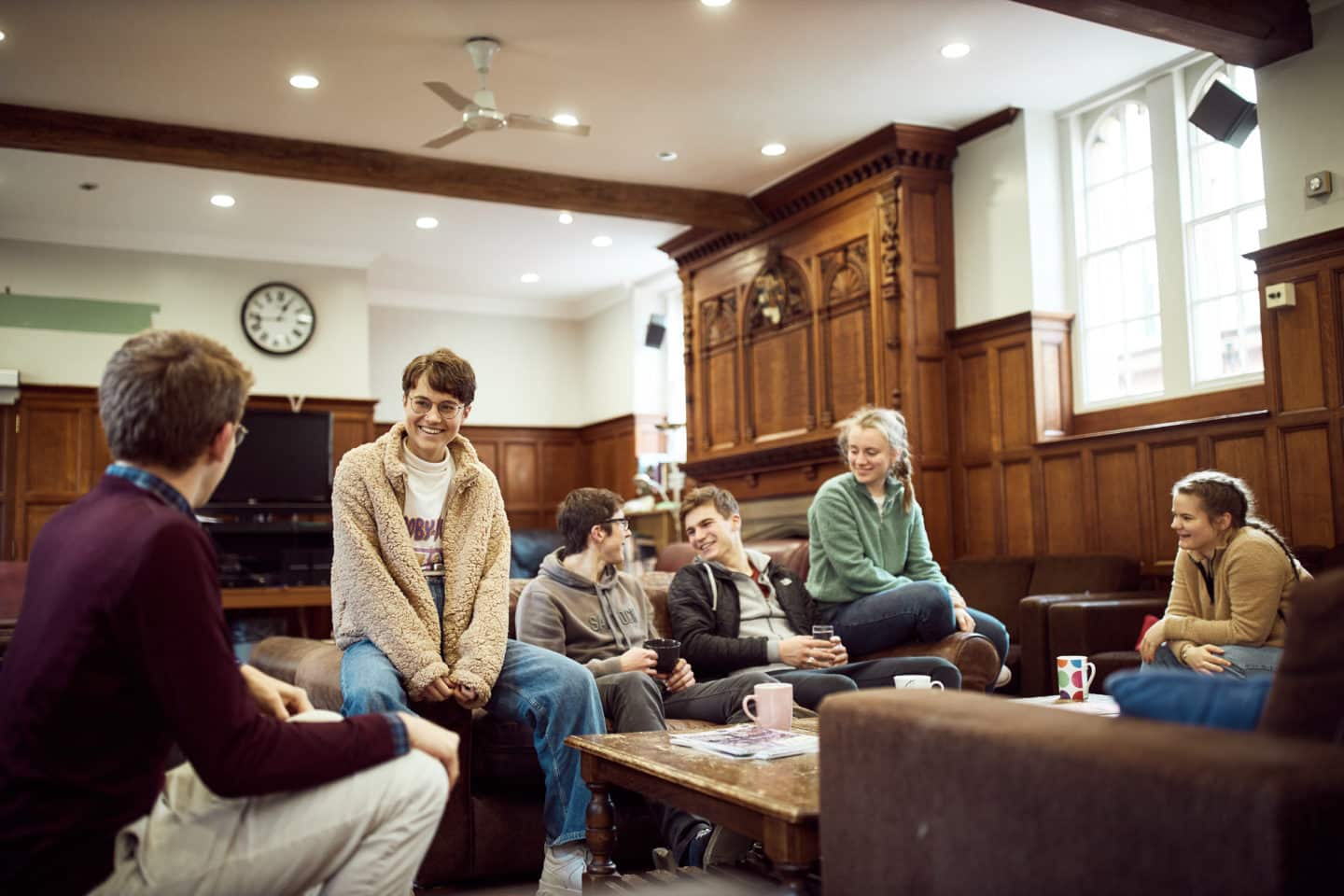 Lincoln students in the JCR