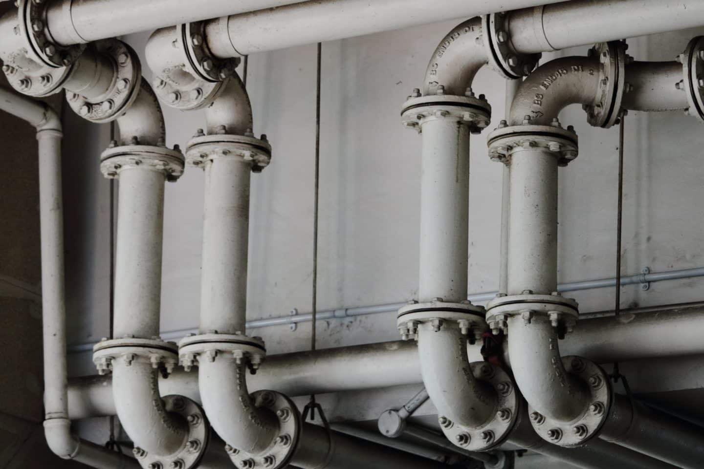 Large white pipes