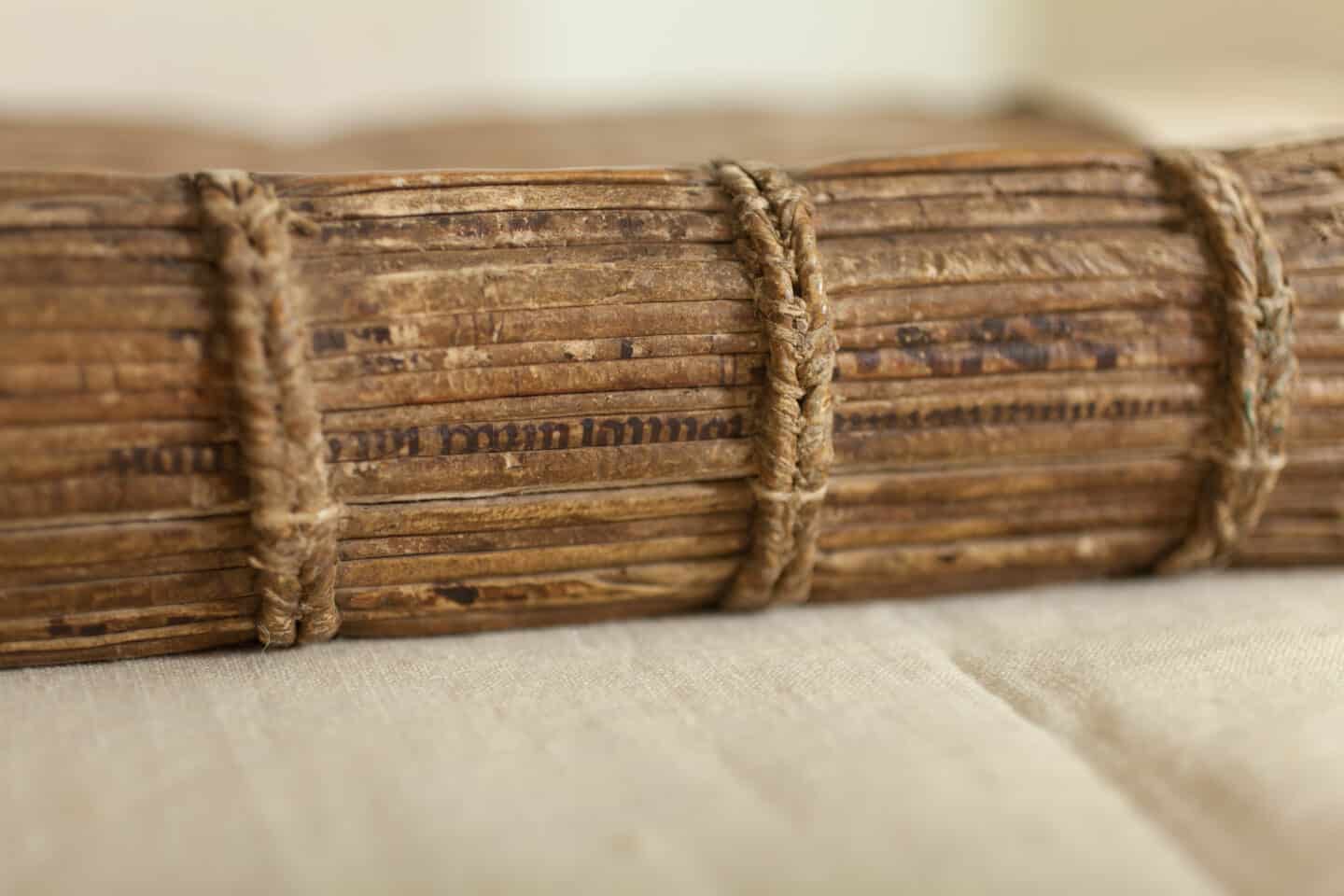 Music fragments bound in thick rope