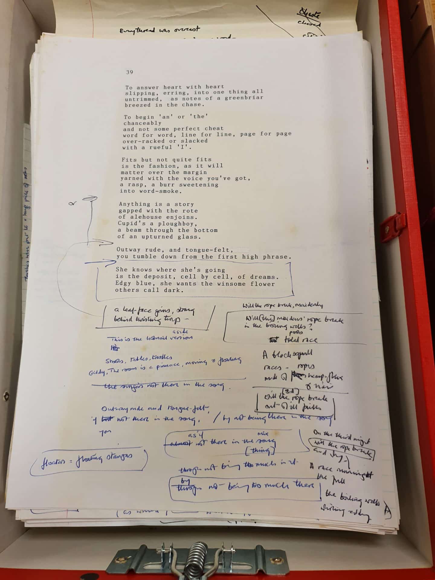 A draft for Gavin Selerie’s Roxy