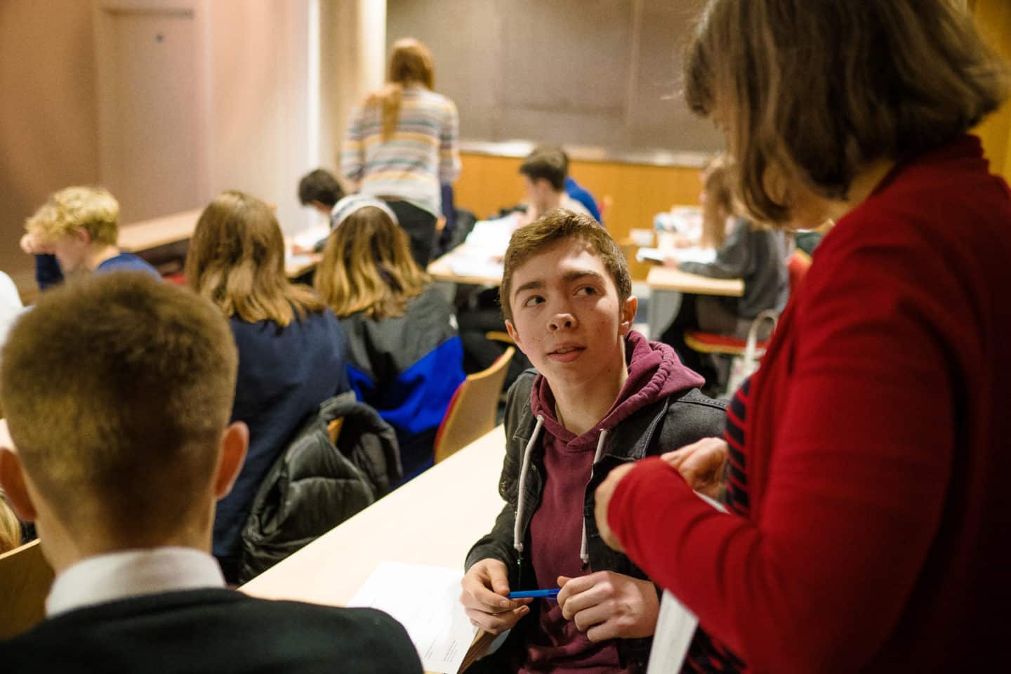 School students at an access and outreach workshop