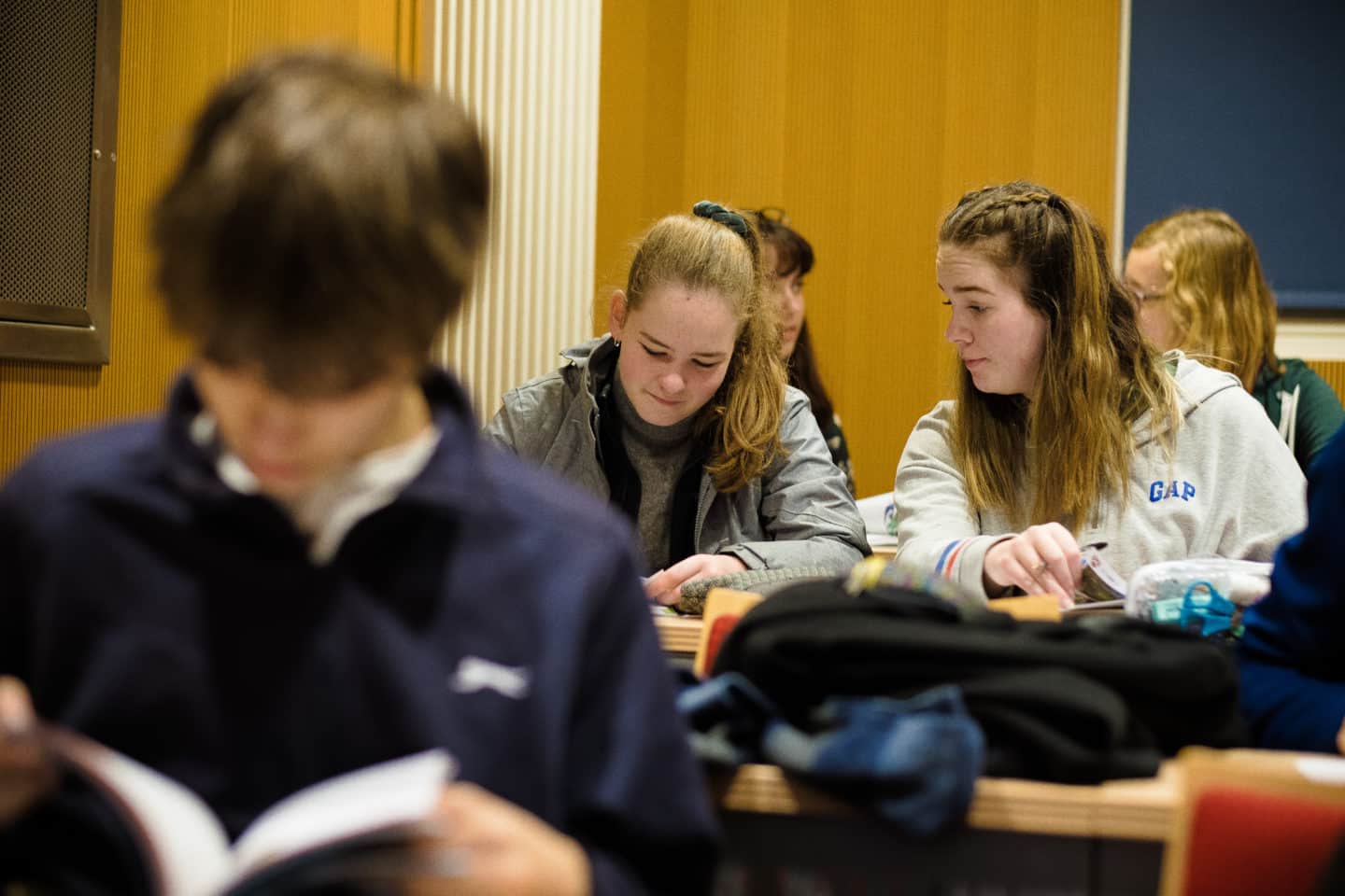 School students at an access and outreach workshop