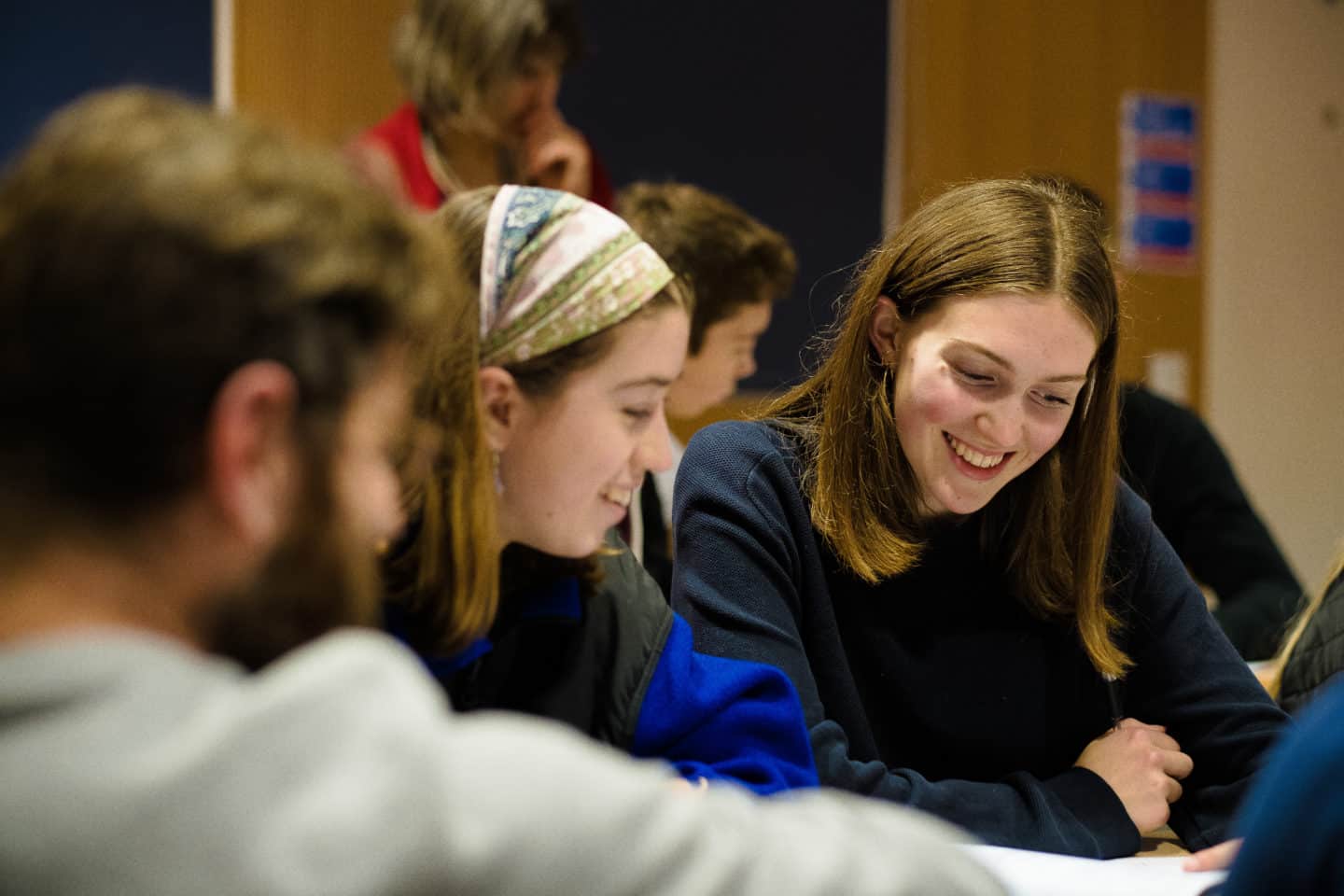 School students at an access and outreach workshop